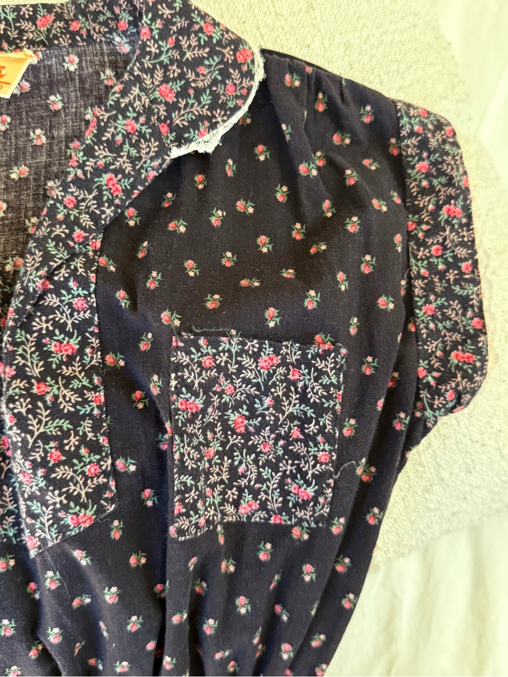 Vintage Floral Midi Prarie Dress XS
